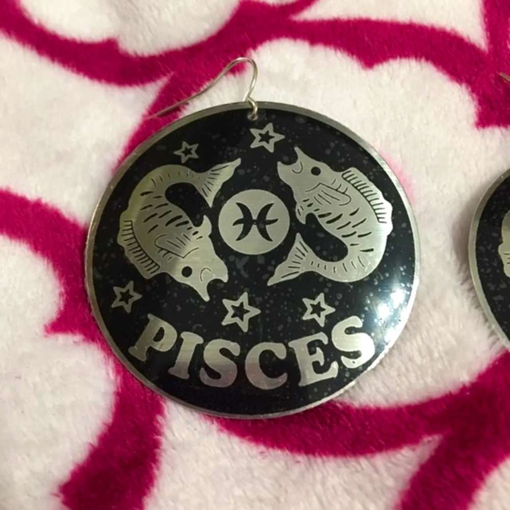 Pisces zodiac earrings